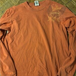 Harley-Davidson Men's Orange Long Sleeve Shirt